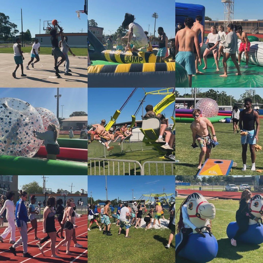 Thanks to everyone, especially Mrs. Jamie Andrews, who helped make Partypalooza a success for the EA Class of 2024! It was a bEAutiful day for rides, games, fun in the sun, and a movie. #wEAre #havefun #theEAway #classwarwinners