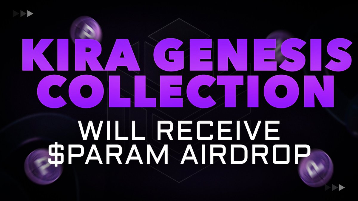 In addition to being able to stake & earn Param Points, Kira Genesis holders will also be receiving a $PARAM airdrop for each NFT they own🛩️ The amount of $PARAM, holders will receive depends on the rarity of their Kira Genesis💎 Snapshot will be taken in the near future📸