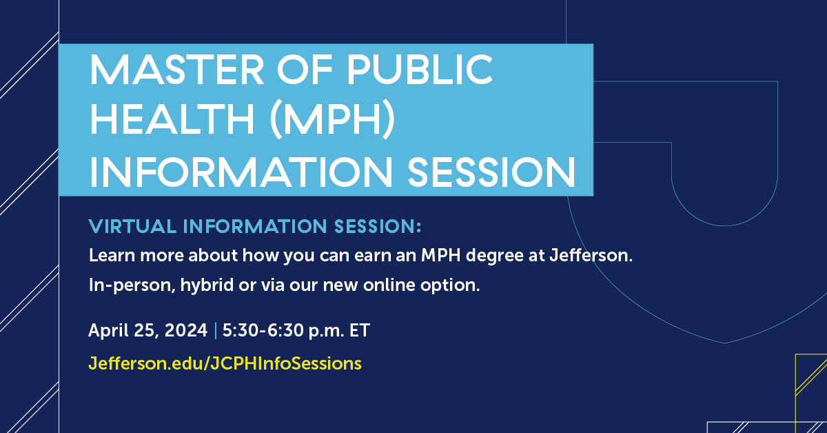 Do you want to make a difference in the world? Are you looking for additional training to strengthen and diversify your skills? Our MPH program is for you! Join us for our MPH Virtual Info Session, 4/25 at 5:30 pm ET.  #publichealth bit.ly/3PYKWCy