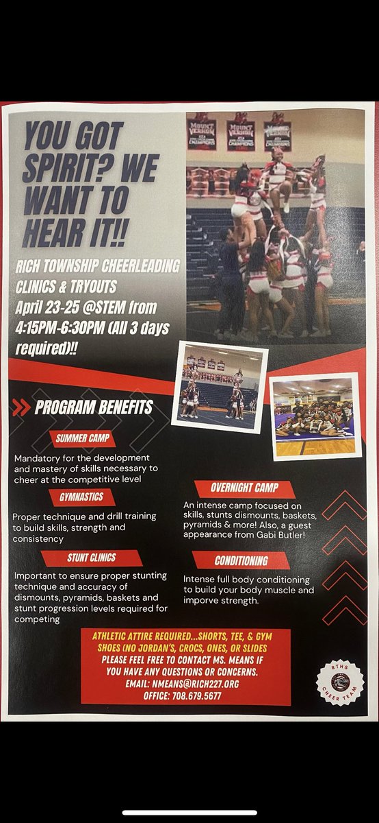 The 24/25 Cheer Season is Here ! Day 2 of Tryouts, Hope to See You There !