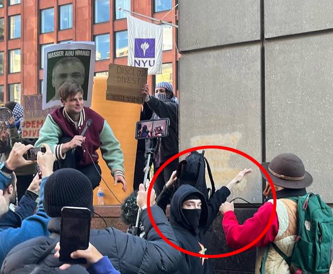 This NYU “Free Palestine” protestor throwing up a Nazi salute tells us everything we need to know about this deranged movement and its goals.