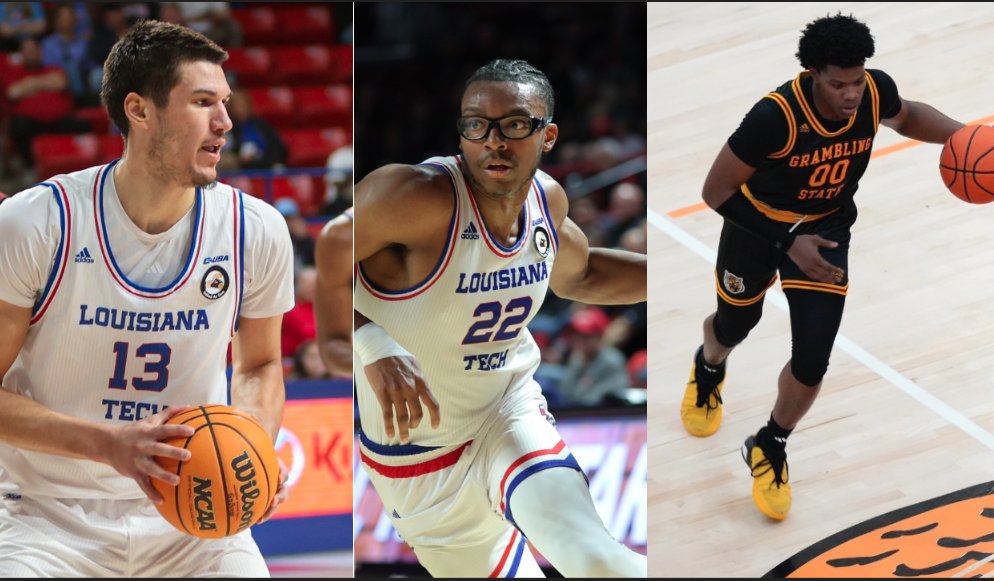 (2023-24 LSWA All-Louisiana Men’s Basketball Team) - #LATech forwards Daniel Batcho & Isaiah Crawford - #GramFam guard Kintavious Dozier All three made First Team in their respective conferences as well. The two teams combined for 43 wins this season.