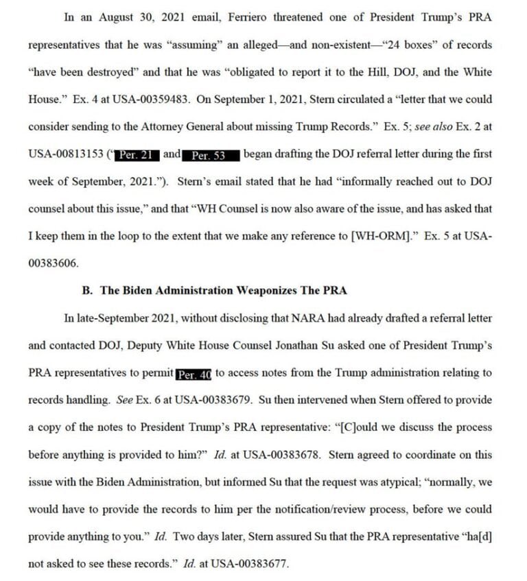 LeadingReport's tweet photo. BREAKING: Judge Aileen Cannon has unredacted documents showing the Biden administration coordinated with the DOJ prior to the FBI raid and during the prosecution of former President Donald Trump. https://t.co/xCsXO8T1hq