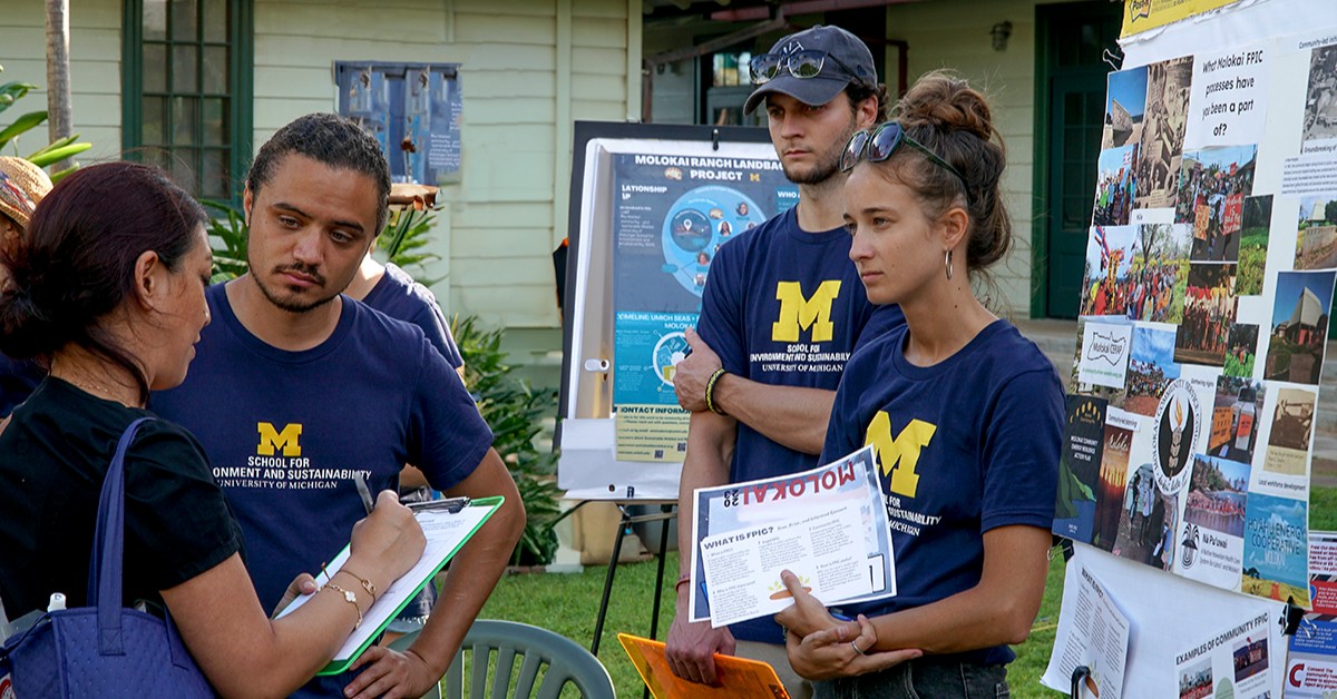 “The students experienced the power of engaging in a project where [...] you have an opportunity to develop deep relationships.” —Rackham & @UMSEAS doctoral student Malu Castro on his work to support a Land Back effort on Moloka’i: myumi.ch/JwpnG #WeAreRackham #UMich