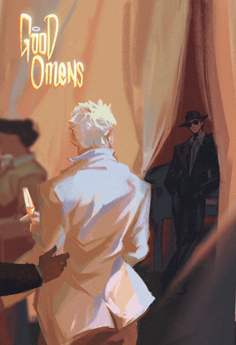 When you miss someone, you think they're right in front of you. #GoodOmensFanArt #aziracrow