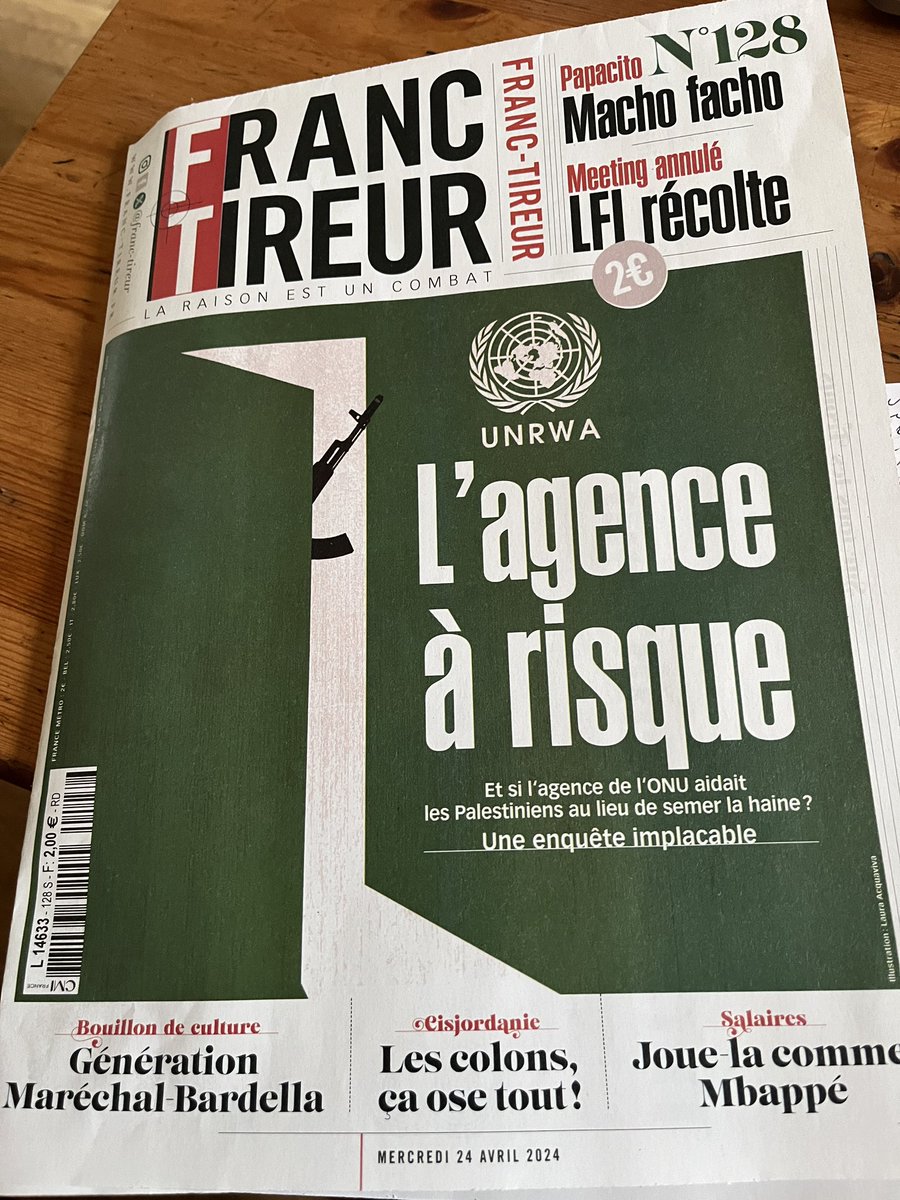 Entre un Papacito facho et macho (@BenjaminSire), des insoumis dans l’absolue soumission (@Enthoven_R) une Unrwa semeuse de haine (@FiammettaVenner) et un RN qui grimpe sévère (@CarolineFourest) le monde va mal mais c’est toujours plus digeste de le lire dans @franctireurmag