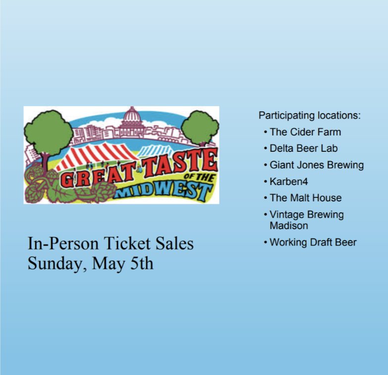 In-person ticket sales are coming up!