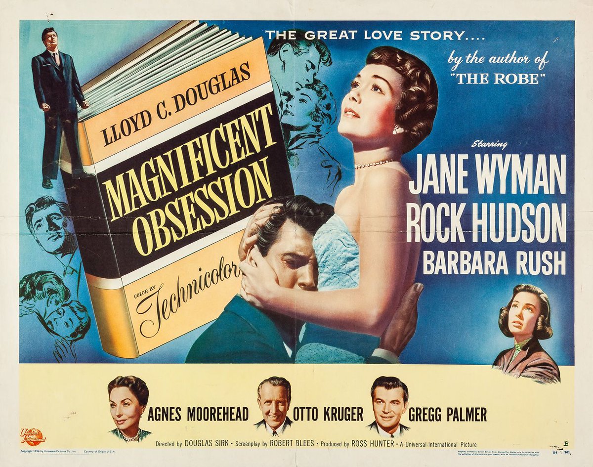 Jane Wyman & Rock Hudson in two by Douglas Sirk! ALL THAT HEAVEN ALLOWS (1955) & MAGNIFICENT OBSESSION (1954) screen May 8th & 9th. Tickets: buff.ly/3xXcQDx