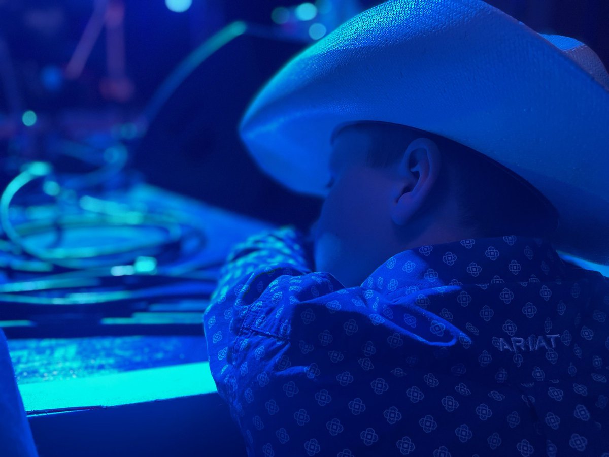 My little cowboy, standing next to the stage at the recent Asleep at the Wheel concert at the legendary @CainsBallroom in Tulsa, Oklahoma.