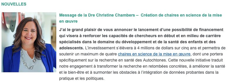 📣 Le bulletin de l’#IDSEA d'avril est en ligne! Lisez le message de @DrCChambers annonçant le lancement de notre opportunité de financement pour les Chaires en science de la mise en œuvre, des annonces préalables et bien d'autres nouvelles ! buff.ly/3Qj7FJF