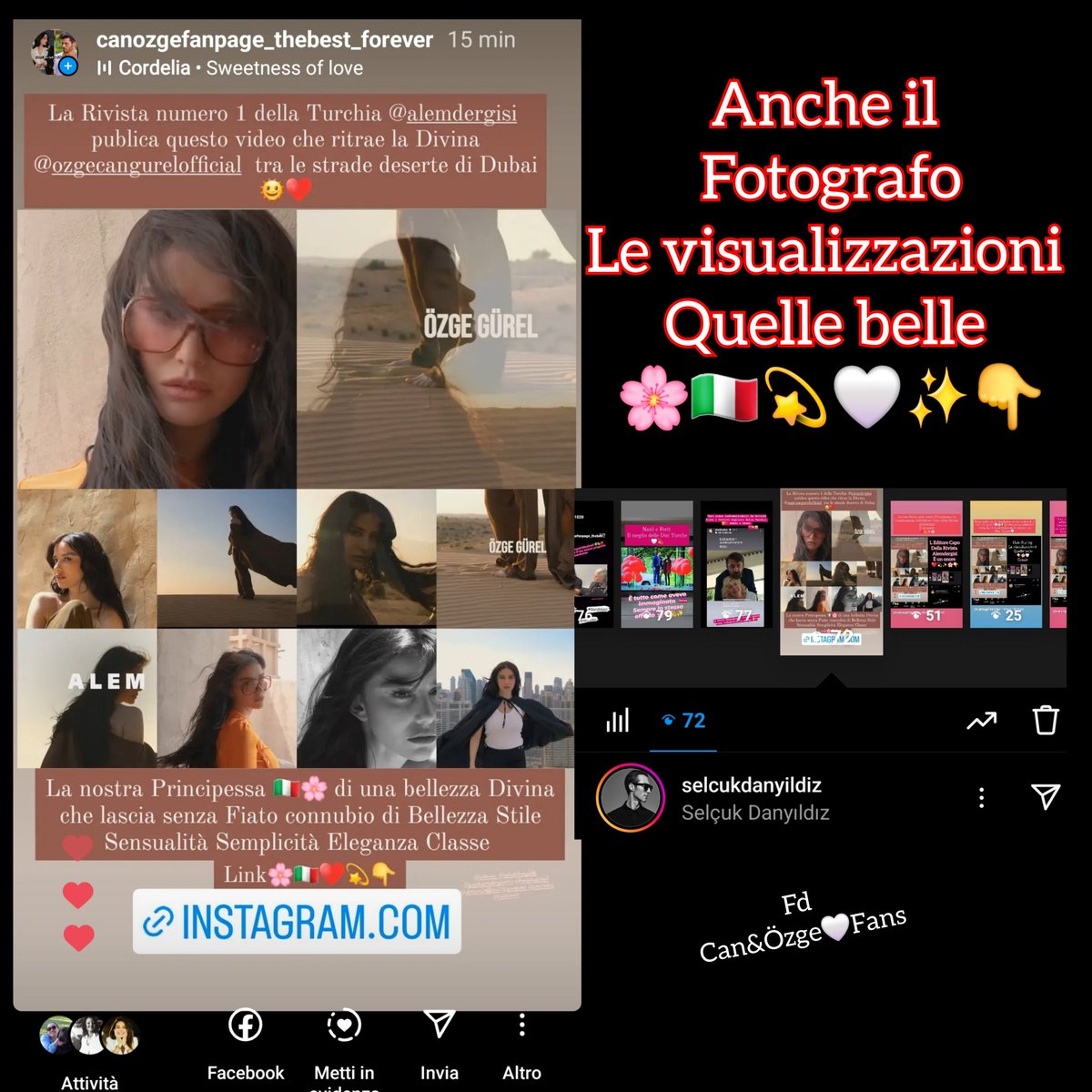 Oggi mille emozione per il servizio a cura della nostra Principessa @ozgecangurel #ÖzgeGürel @AlemDergisi 🤍✨️🇮🇹🌸 Anche il FotografoLe visualizzazioni Quelle belle 🌸🇮🇹💫🤍✨️