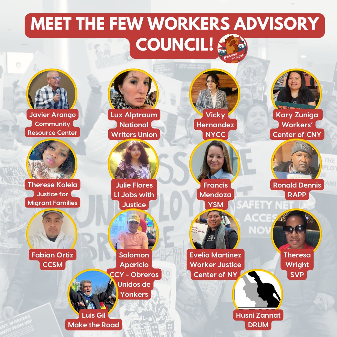 Introducing the FEW Workers Advisory Council! Over the last 6 months, we've nurtured the next generation of leaders for the @FEWCoalition : bold, talented workers from across New York demonstrating leadership in their communities.