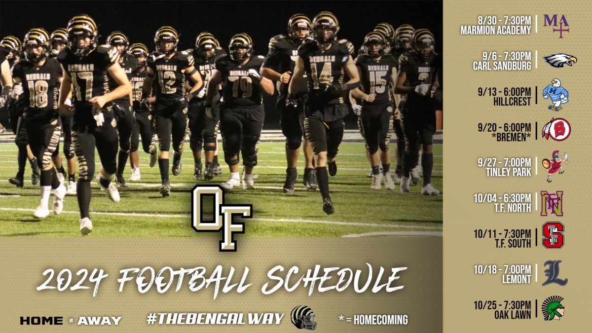 🚨BREAKING NEWS🚨

Official 2024 Schedule Released! Cannot wait to see all you Bengals Fans this fall! 

#thebengalway🐅 #ETW #isitfootballseasonyet #oneteam #onefamily #oneschool #oneway