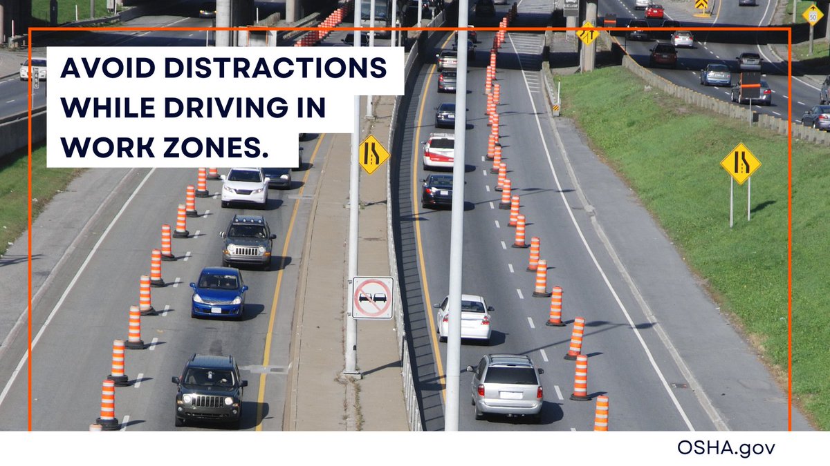 🚧🚗 Are you practicing safe driving habits? Let's talk! 

From slowing down to staying alert, let's sure make sure our roads are safe for those on the job and those around them. 

Learn more: osha.gov/sites/default/…

#WorkzoneSafety