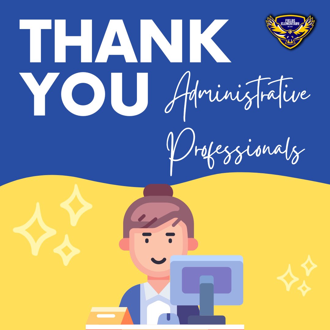 We are fortunate to have THE BEST! Happy Administrative Professional’s Day!🌟 Your hard work and dedication keep everything running smoothly for our Falcons💙💛Thank you for all you do! We love you💙💛 #FieldsInspires