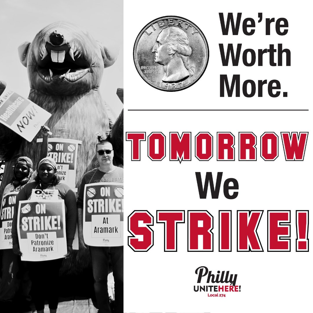 .@ARAMARK don’t ruin snack time at the playoffs! 1 day until we strike! 🔥 Aramark workers are ready to score big for respect, healthcare and family-sustaining wage increases🏀