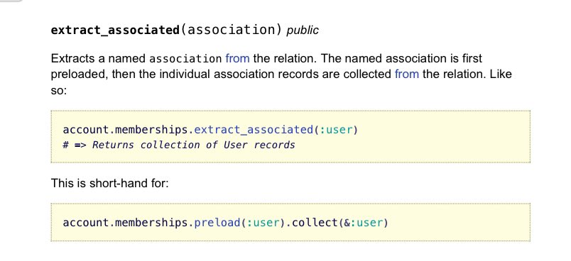 TIL about extract_associated and holy shit, how has this not become ubiquitous? I checked our very large codebase and found 0 instances of this being used who's responsible for its non-proliferation? #FreeExtractAssociated #RubyOnRails