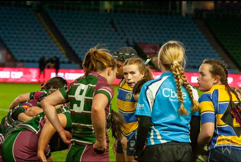 UHSPeDept's tweet photo. A huge congratulations to our 6 Ursuline students who represented a joint @WimbledonRFC and @oldrutsrugby U16 XV in their @SurreyRugby Cup final at the @Harlequins Stoop last night. The #WUTS led the way for a good portion of the game but unfortunately lost 40-24. 🏉 #WELLDONE https://t.co/3kd3P1U01C