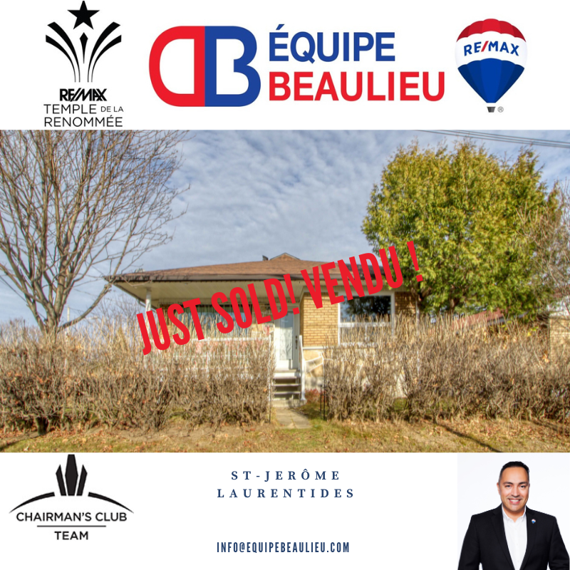equipebeaulieu's tweet photo. JUST SOLD ⭐️VENDU ⭐️Une autre propriété VENDUE 🏡par Daniel Beaulieu et Équipe Beaulieu REMAX 💯 
Contactez-nous pour plus de détails sur le  Plan d'action vendeur ou acheteur VIP à info@equipebeaulieu.com 
#justsold #vendu #remax #equipebeaulieu https://t.co/Kmp1wIN9Jx