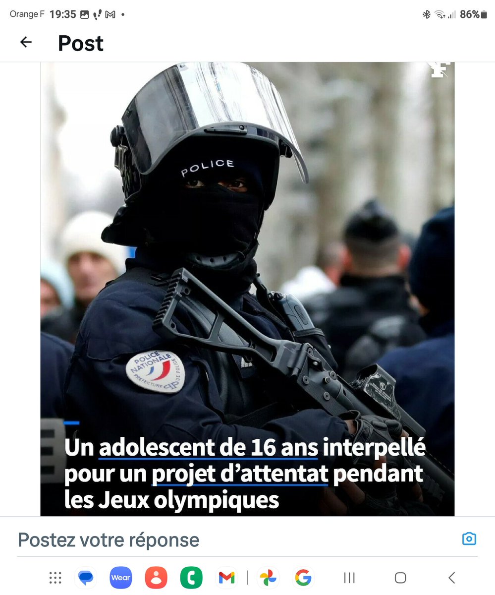 Un mineur qui voulait se procurer du matériel pour confectionner une ceinture explosive, «afin de mourir en martyr au nom du Califat islamique», lors des Jeux olympiques, arrêté : police efficace, mais danger permanent !