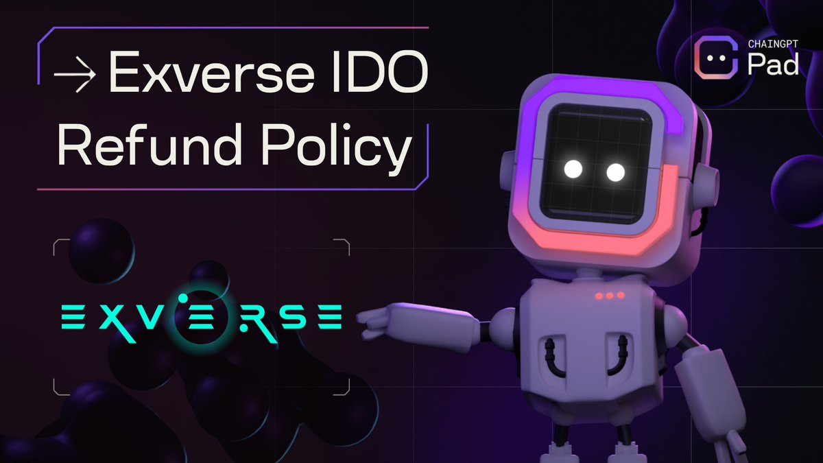 📌 @exverse_io ($EXVG) Refund Policy Reminder We would like to remind our community that Exverse IDO optional refund policy is 48 hours. $EXVG IDO participants can request a refund until 10 AM UTC, April 26th if they haven't claimed their tokens.
