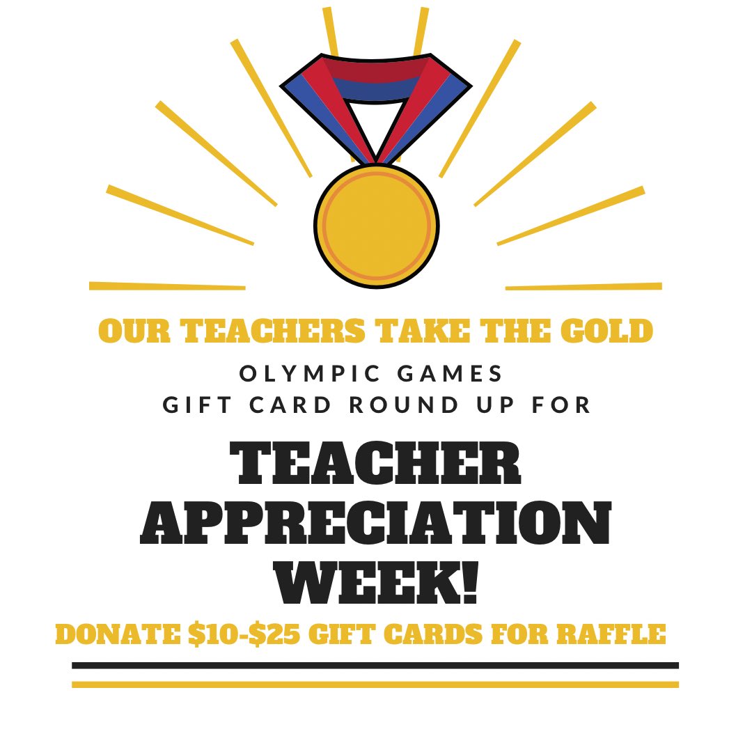 SHSP (@theshsp) on Twitter photo π
Our Gold Medal Winning Teachers deserve the best! Weβre hosting Olympic Games Teacher Appreciation Week with a gift card raffle. Suggested donations in the $10-$25. Please send to school by May 3rd, label βSHSP Teacher Appreciationβ <a href="/MOSandshore/">Mount Olive Sandshore School</a> <a href="/Jen1Curry/">Jennifer Curry</a> <a href="/kristymc24/">π¦ππΎπππ ππΈπΉπΆπππΆππ</a> π
Our Gold Medal Winning Teachers deserve the best! Weβre hosting Olympic Games Teacher Appreciation Week with a gift card raffle. Suggested donations in the $10-$25. Please send to school by May 3rd, label βSHSP Teacher Appreciationβ <a href="/MOSandshore/">Mount Olive Sandshore School</a> <a href="/Jen1Curry/">Jennifer Curry</a> <a href="/kristymc24/">π¦ππΎπππ ππΈπΉπΆπππΆππ</a>