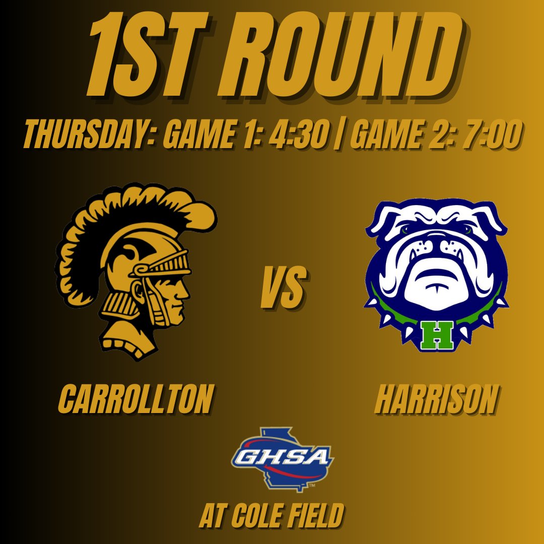 Playoff Information! *1st Round of the GHSA State Playoffs vs Harrison start on Thursday! *Per GHSA -Tickets for the DH are $10 and the 'if' game will be $7 (The GoFan link is below & cash will be accepted at the gate). *GoFan: gofan.co/event/1503572?… Go Trojans! @Hoya_Baseball