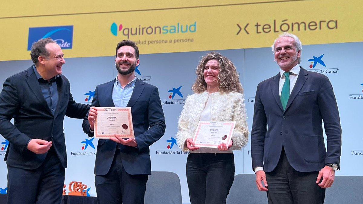 💡 Los proyectos CELEBRATE (@CantabriaLabsES) y Smart Pens (@novonordisk) han sido los finalistas de la categoría Originalidad Tecnológica en los VIII #PremiosSaluDigital