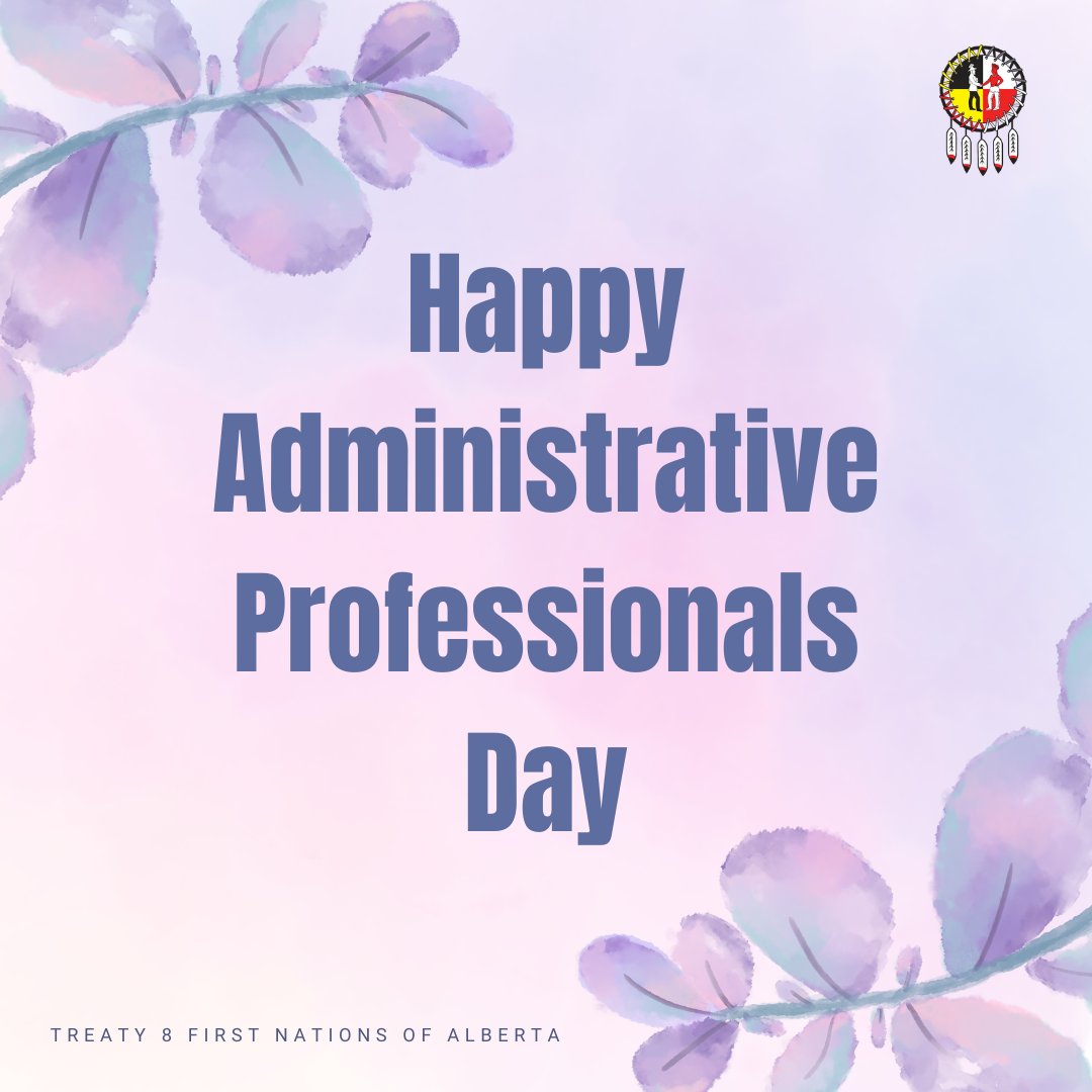 Happy Administrative Professionals Day!

For all those who work hard behind the scenes, your work never goes unnoticed.

Hiy hiy!  Ekosani!  Marsi cho!

#administrativeprofessionals #admistrativeprofessionalsday #Treaty8