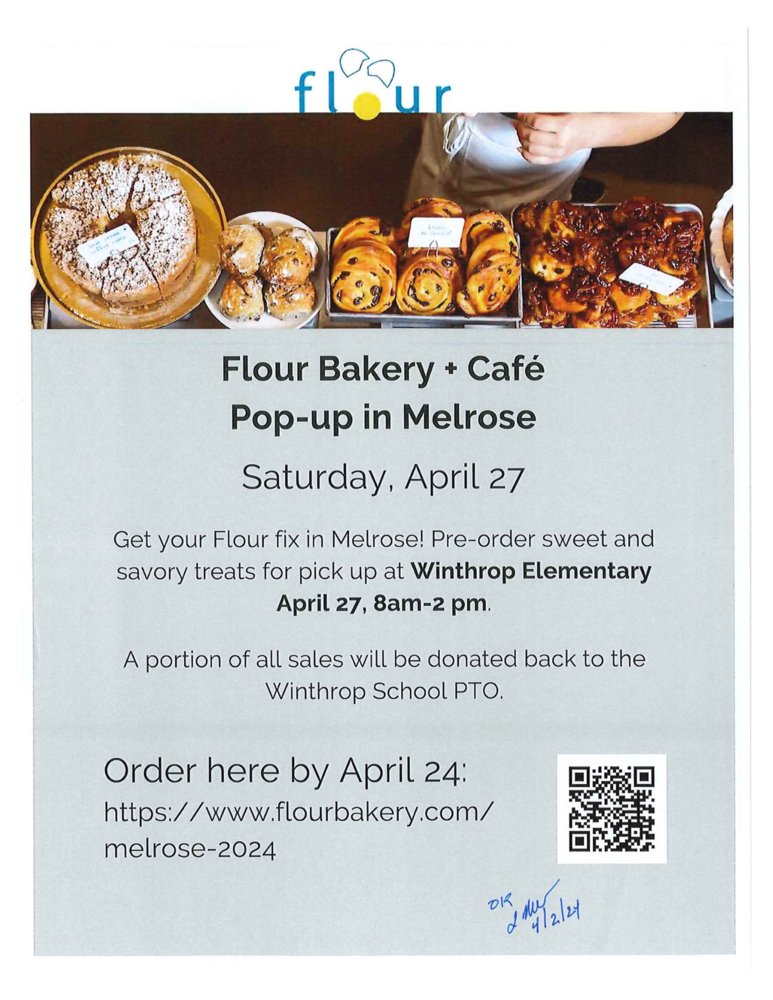 Flour Bakery Pop-Up In Melrose To Benefit Winthrop melroseschools.com/article/156643…