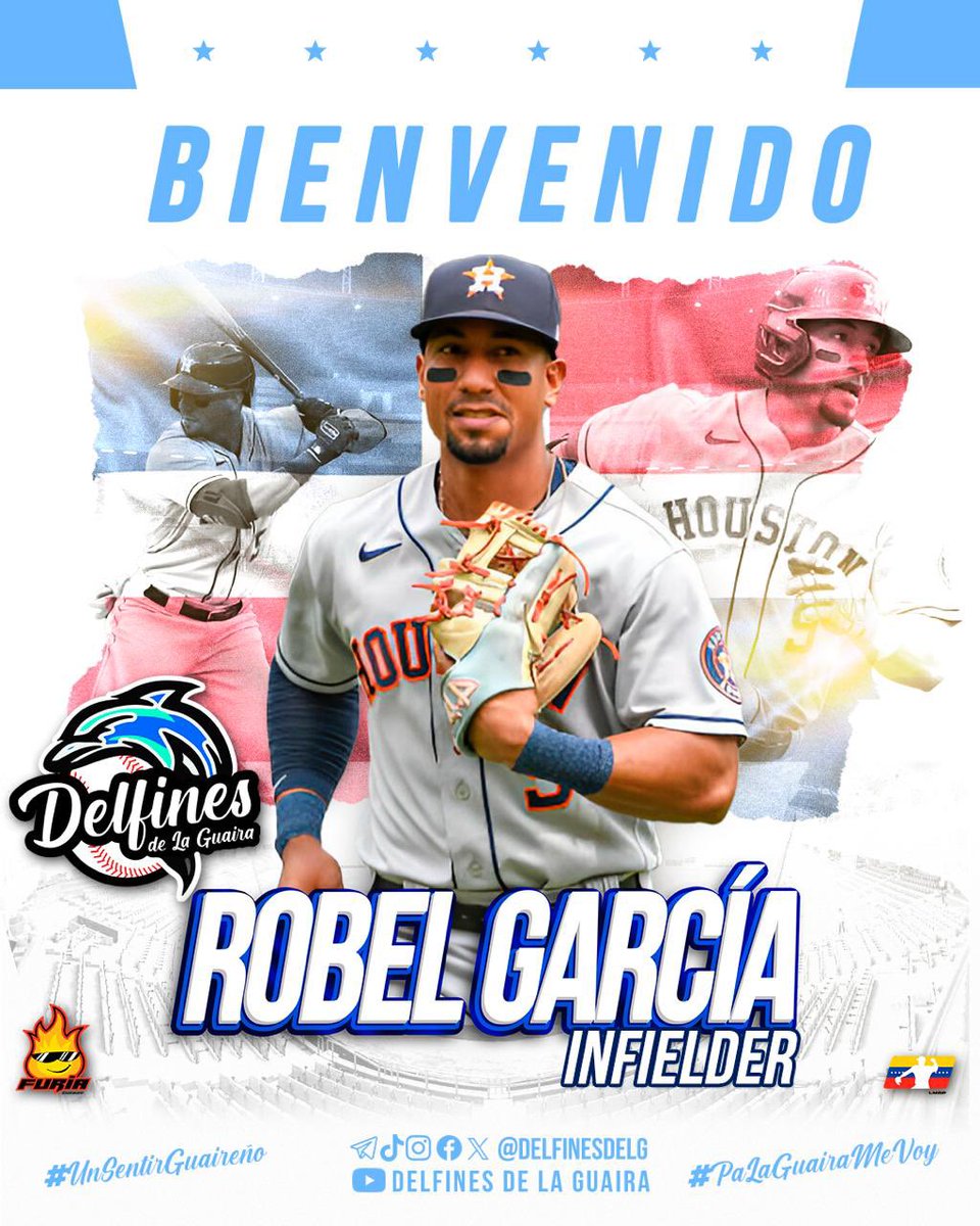El infielder Robel García, grandeliga con Chicago y Houston en 2019 y 2021, estará con nosotros este año @LMBP_ve El dominicano batea a las dos manos y posee una buena defensa, lo cual representa seguridad en el SS, 2B o 3B Bienvenido Robel a la familia #24Abr #PaLaGuairaMeVoy