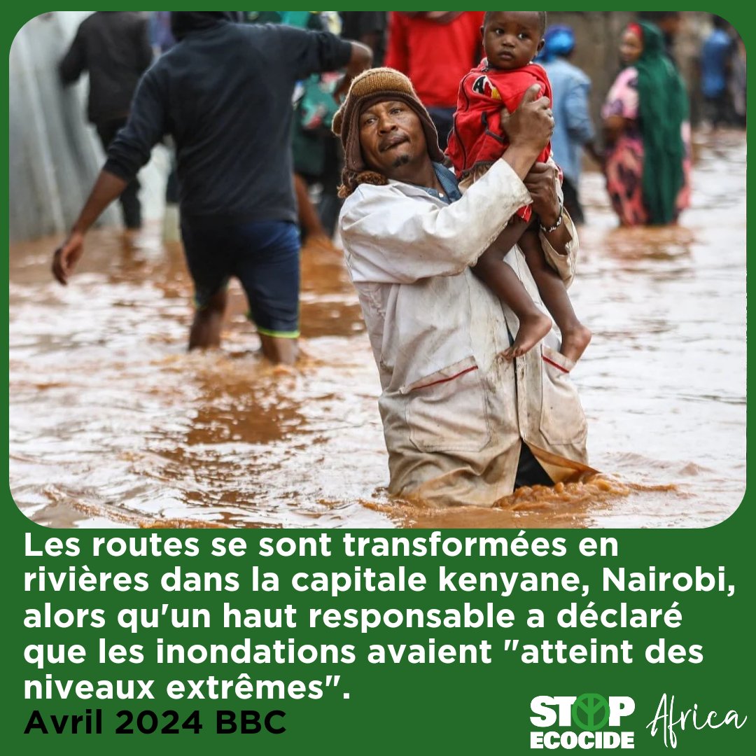 Des pluies torrentielles se sont abattues sur le Kenya ces derniers jours, provoquant des dégâts considérables. 
L'ONU indique qu'au moins 32 personnes ont perdu la vie & que plus de 40000 ont dû quitter leur domicile à cause de la pluie et des inondations.bbc.com/news/world-afr…