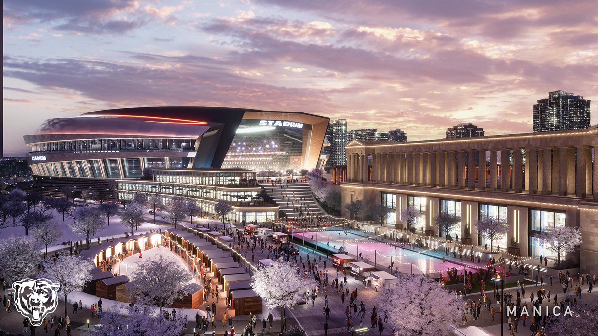 The Bears released initial designs for a new lakefront stadium in Chicago 📷: @ChicagoBears