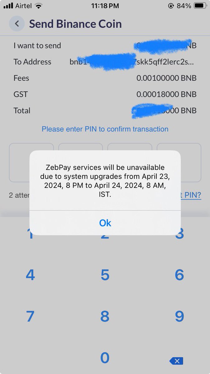 Wasim22967643's tweet photo. @zebpay @zebpaysupport guys fix this crypto withdrawal issue, facing this since morning…please update when you will fix this https://t.co/prhQdYYPnQ