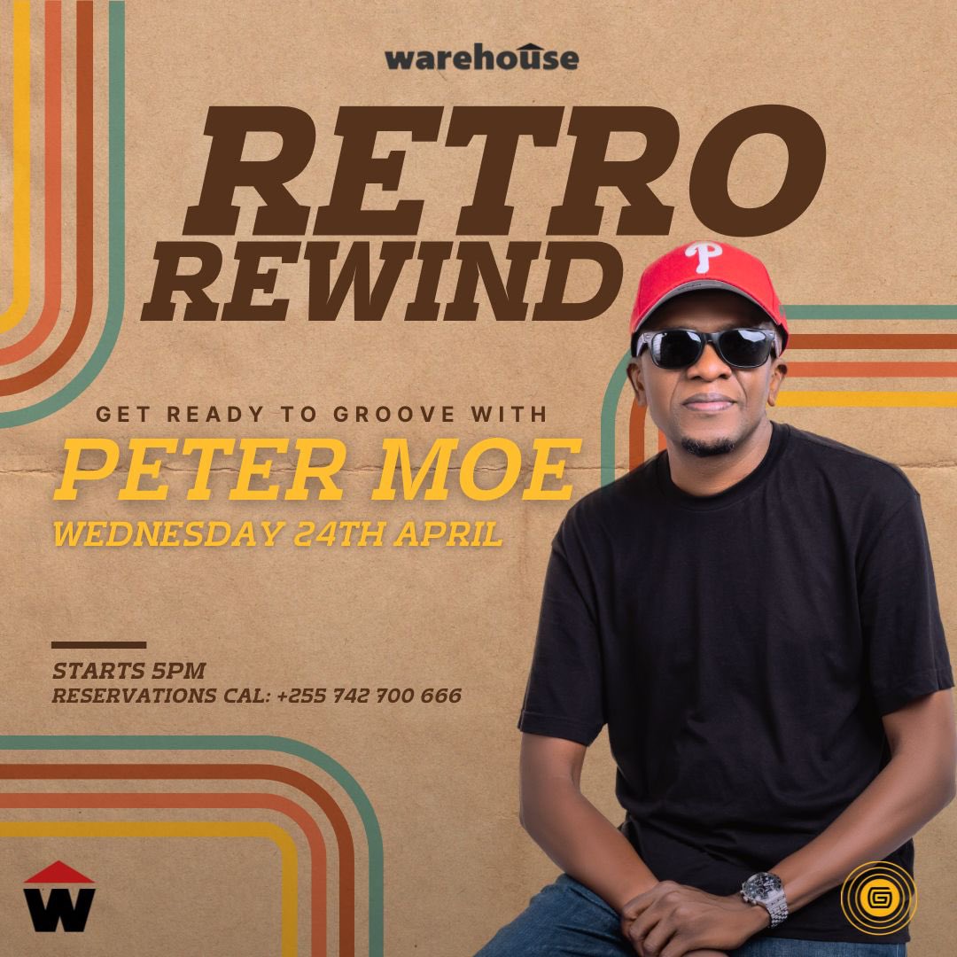 peterGrooveback's tweet photo. This Wed, 24th April, We bring back after work vibes at warehouse/Oyster bay! Starts 5pm - Midnight, Karibu! 

#RetroRewind #Grooveback #GrownUpVibes @Hakingowi https://t.co/ZIQJikYnNo