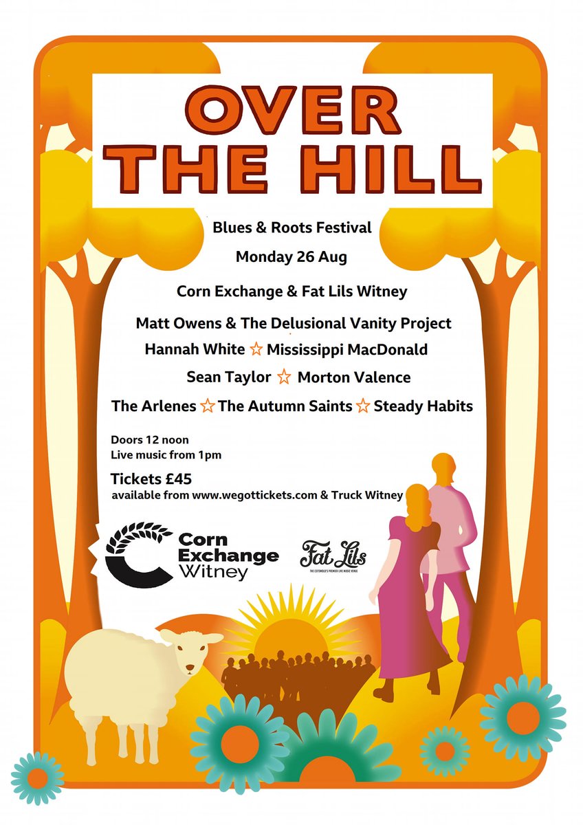 Do not miss! OVER THE HILL 2024 - ROOTS AND BLUES FESTIVAL Catch @MortonValence among some great music company LIVE Bank Holiday Monday 26th August 12:00 – 22:30 , at @FATLILS #Witney! fatlils.co.uk/events/over-th…