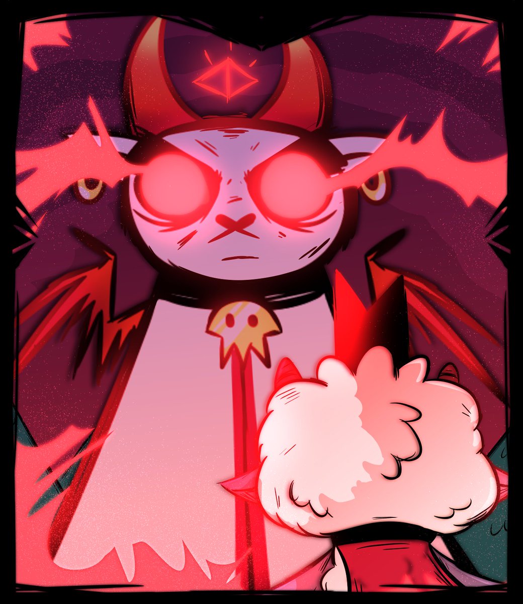 DarkDragonArt's tweet photo. All right, let me see your little cult.

[#fanart Lucifer meets Cult of the Lamb #cultofthelambfanart] https://t.co/x9NJVmws8N