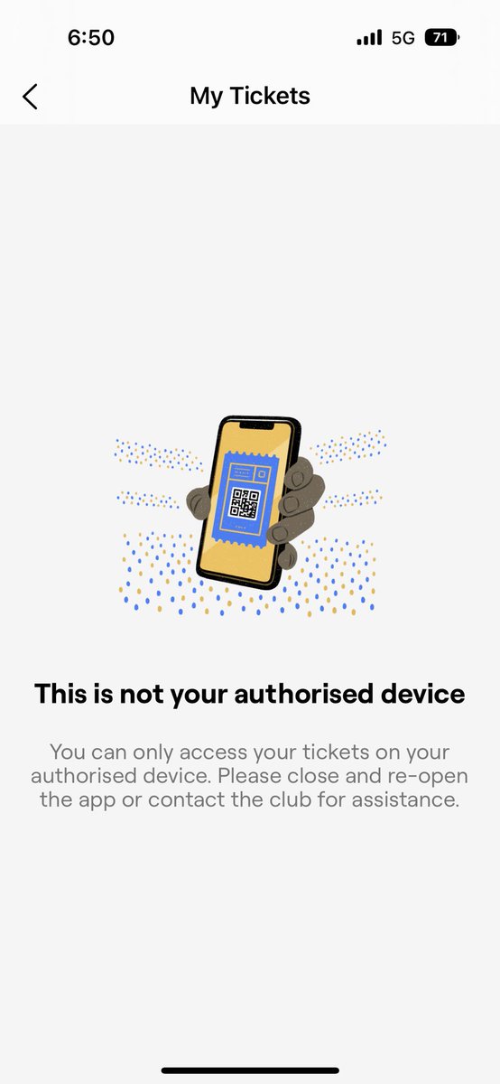 Tickets aren’t even loading on the registered device. Sort your shit out @ManUtd 
Anyone else facing this ? @ManUtdFaceValue 
#Mufc #Mufctickets