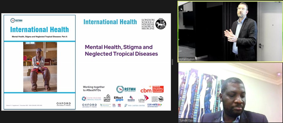 Great session today on mental health, stigma & NTDs with some great speakers & perspectives from people with lived experience of NTDs. Rates of Ill mental health are higher among people living with NTDs compared to the general population. #BeatNTDs
