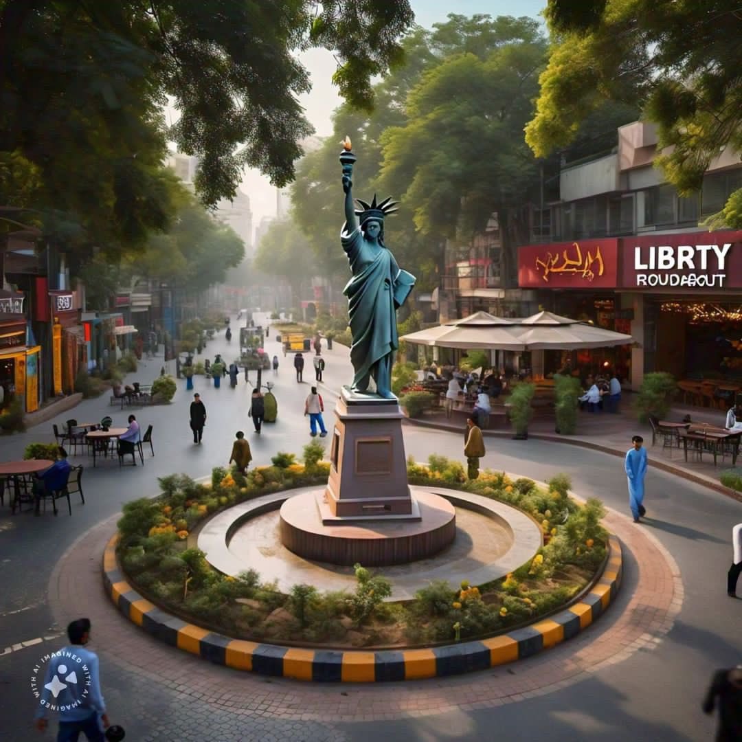 I asked Meta AI to reimagine Liberty Roundabout in Lahore 🤣