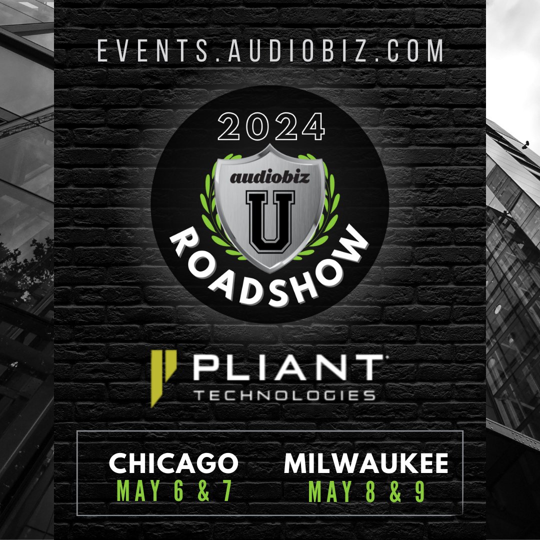 4Pliant's tweet image. Wondering what's new with Pliant?  👀See us at the AudioBiz 2024 Roadshow! - Chicago May 6 &amp;amp; 7 and Milwaukee May 8 &amp;amp; 9 and find out.  ✍️Register now at events.audiobiz.com.
#Wireless Intercom
#CrewCom
#MicroCom
#SmartBoom
#AudioBiz
#Roadshow