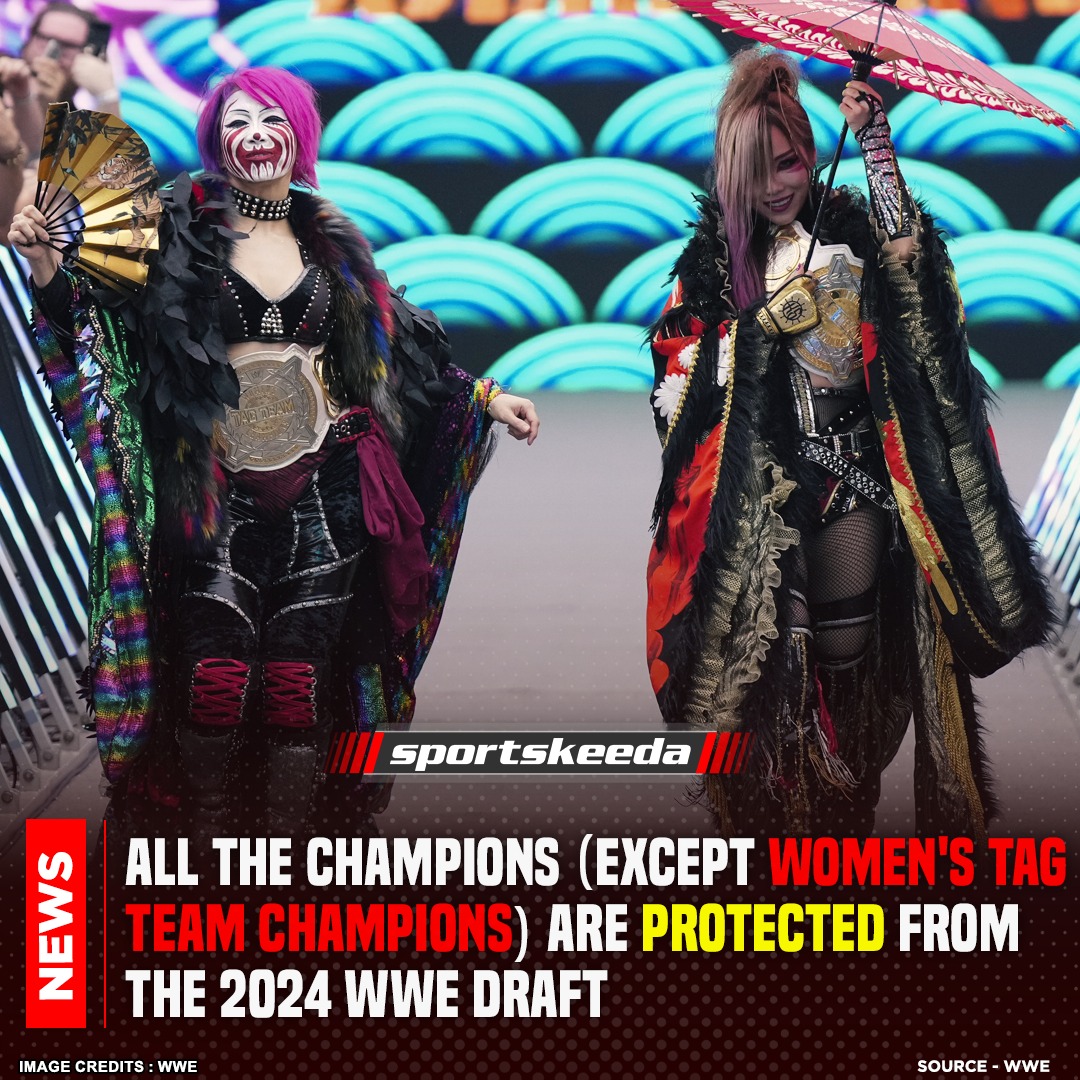 #WWE has announced that all the champions will stay in their respective brands, with the exception of the women's tag team champions. #WWEDraft