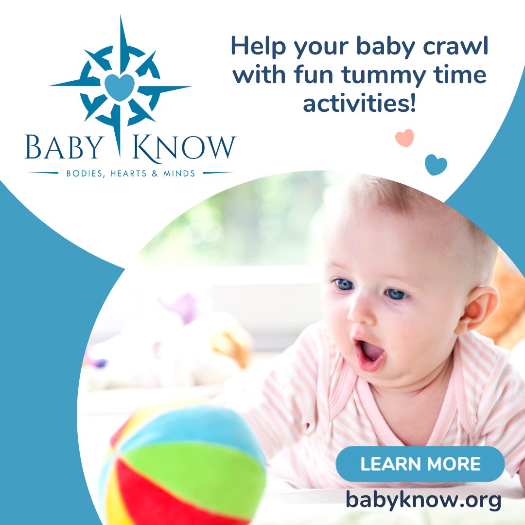 Consider fun ways to play with your baby during tummy time by looking in a mirror or playing with toys together on the floor. Good core strength is needed to learn how to crawl.

#baby #parenting #babydevelopment #parenteducation #earlychildhood #newmom #newparent