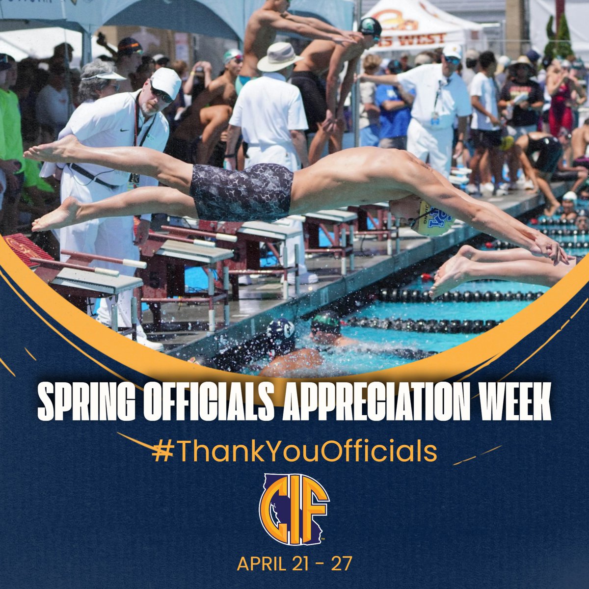 This week is CIF Spring Officials Appreciation Week! Thank you to all the hardworking & passionate officials who dedicate their time to education-based athletics! Competition would not be possible without you! #ThankYouOfficials