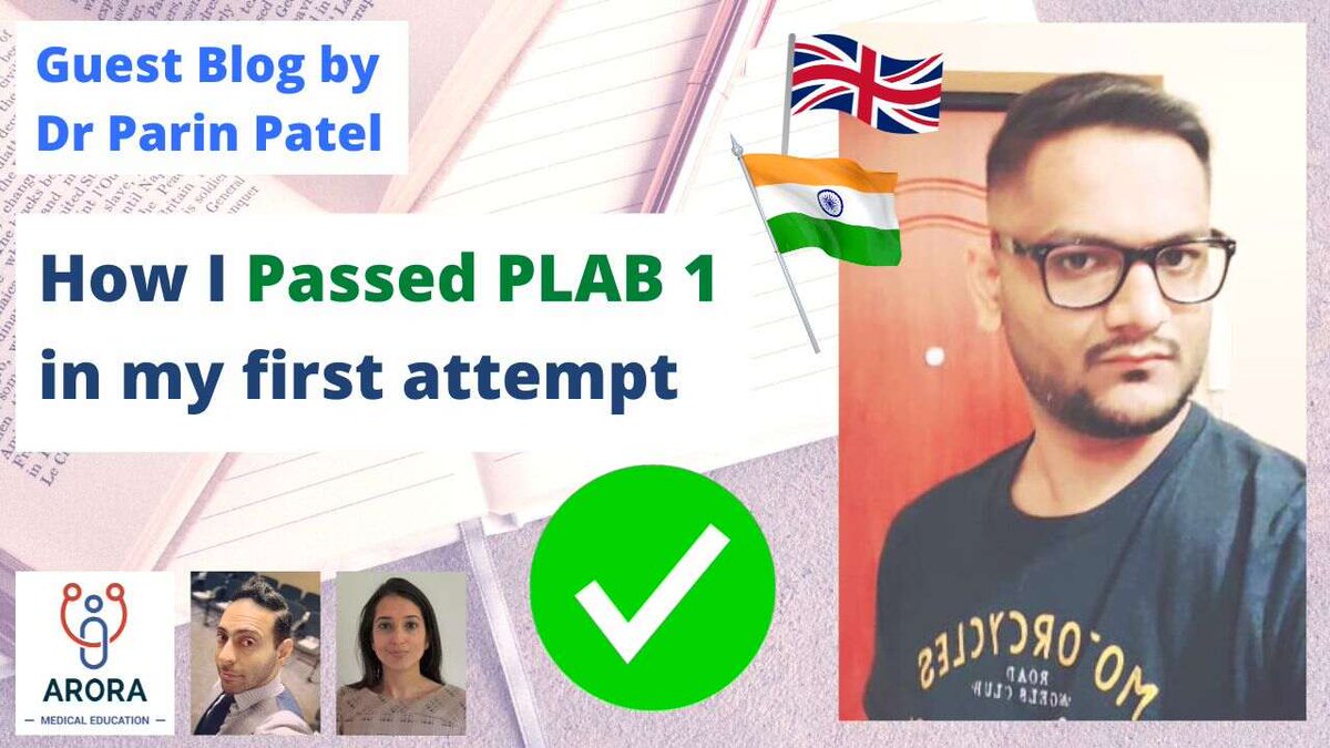 🙌 How I Passed PLAB 1 first time: Dr Parin Patel. Read here 👉 aroramedicaleducation.co.uk/how-i-passed-p…

#Meded #FOAMed #FOMed #MedicalEducation #CanPassWillPass #MedTwitter #iWentWithArora