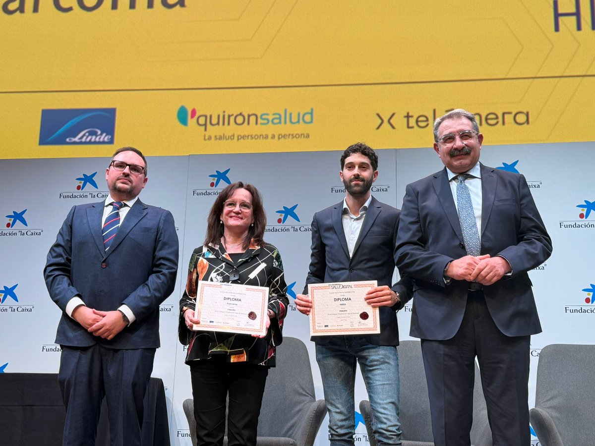 📣 En la categoría de mejor Proyecto en Fase de Desarrollo de los VIII #PremiosSaluDigital, los finalistas son: Esarcoma (Hospital Gregorio Marañón) y HIGEA (@farm_hosp)