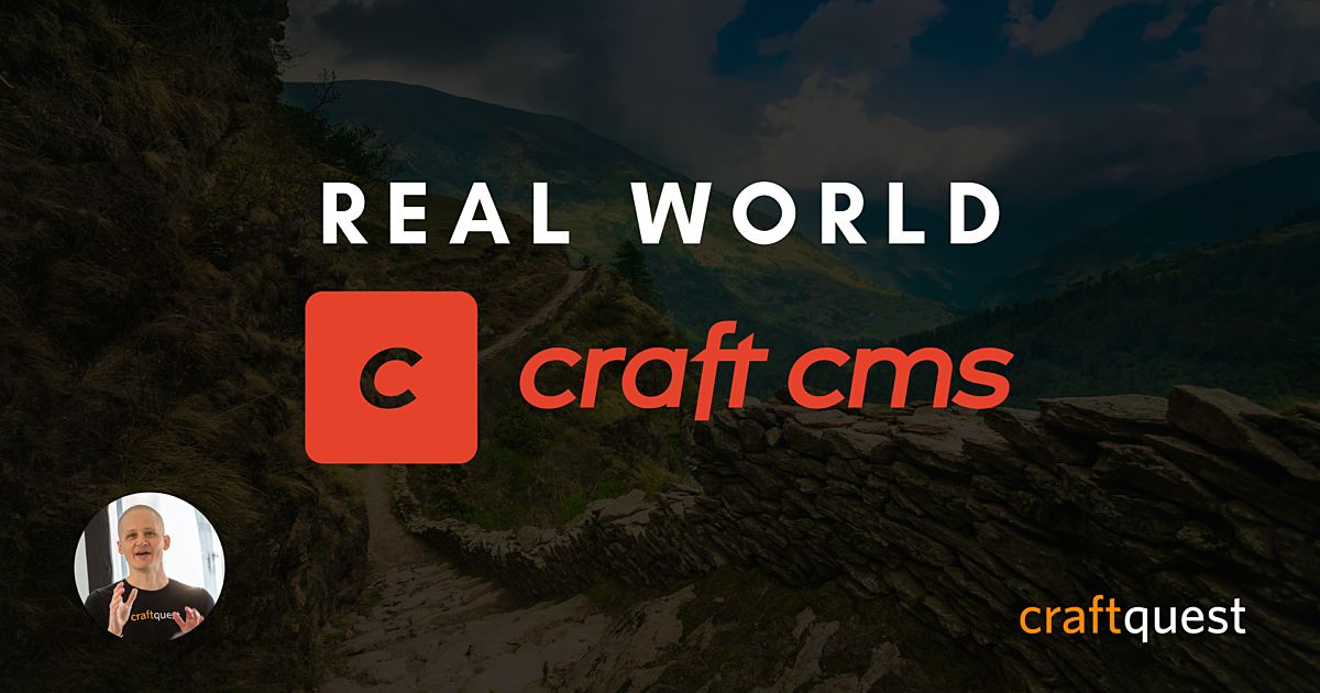 🆕 Real World Craft CMS - a new, in-progress course on building an entire project in #craftcms 5: buff.ly/3xQyDlP