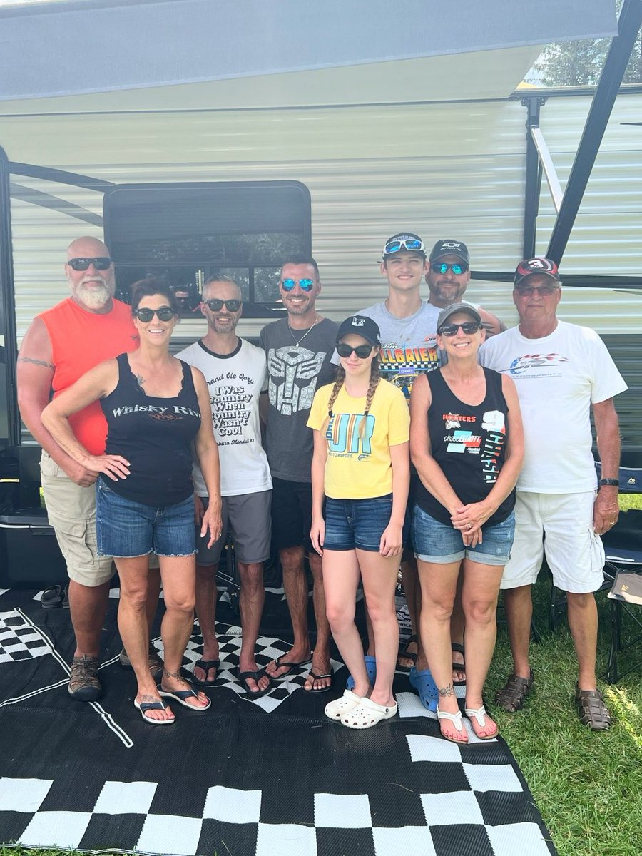We love our fans, especially when it's a family affair! The Findlay family has been taking in races at MIS since 1997, and have been annual campers since 2004. 🏕️ We can't wait to welcome you all back in August! 💙💚 #NASCARLegends