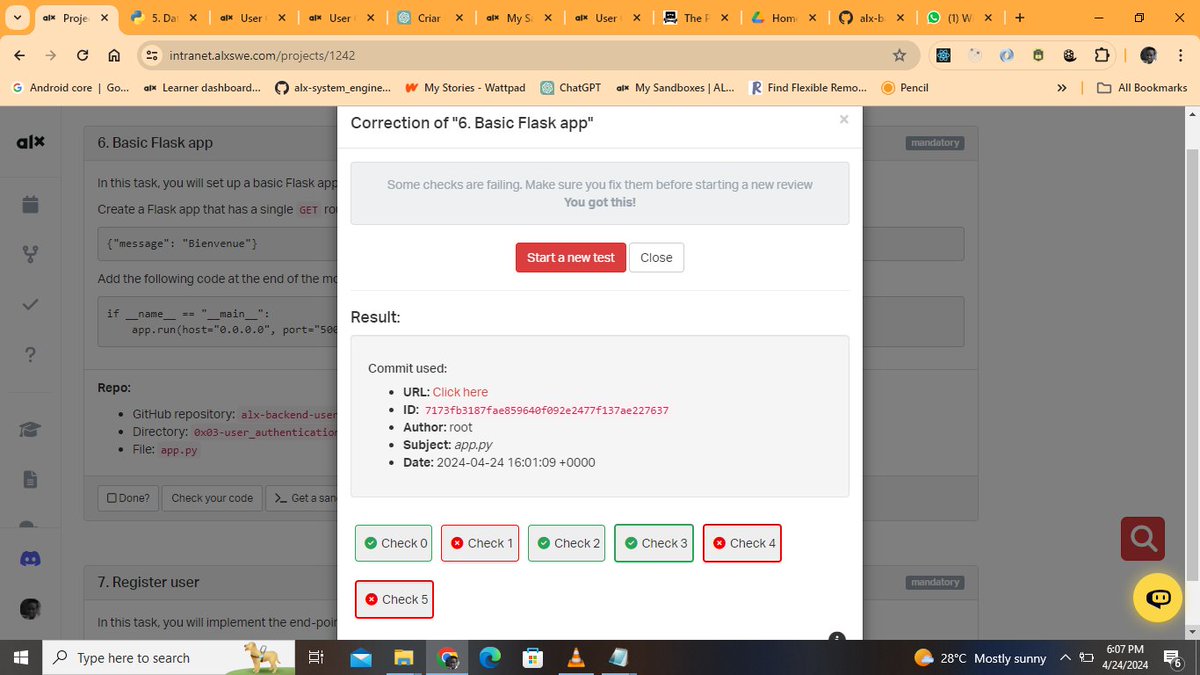 Alicetech88's tweet image. Day 41: We almost there #day45,this being my motivation.😀.But back to today, I worked on corrections for 0x03. User authentication service project and started on reading on the next 0x07. Rotate 2D Matrix project.
#ALX_SE
#100daysofALXSE
#DoHardThings #SoftwareEngineering 🩵