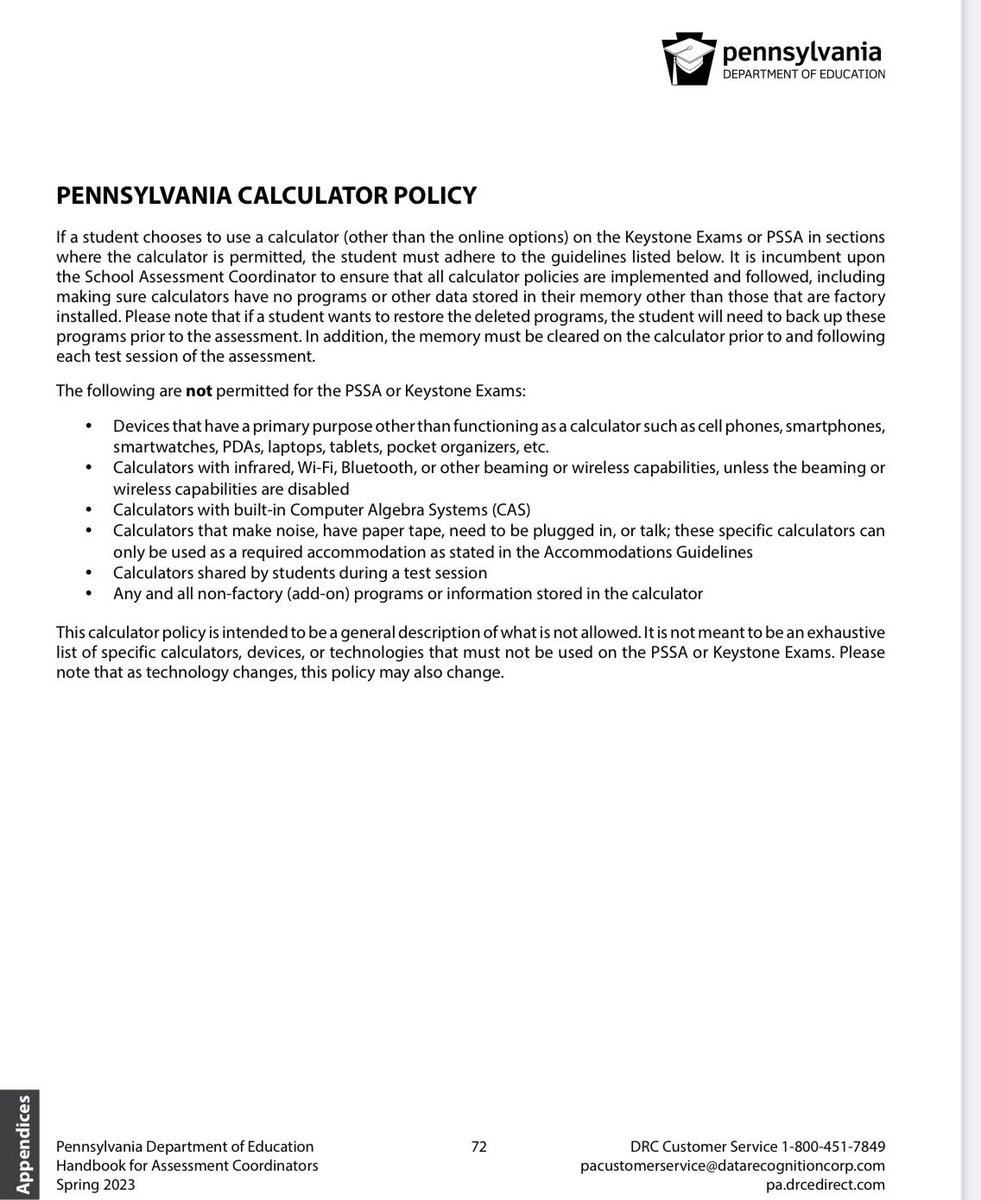 Keystone testing additional information